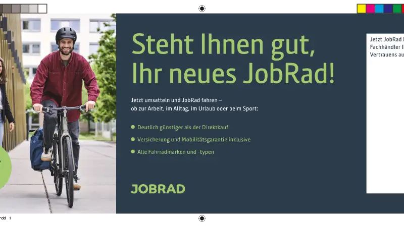 JobRad-Anzeigenvorlage im Querformat